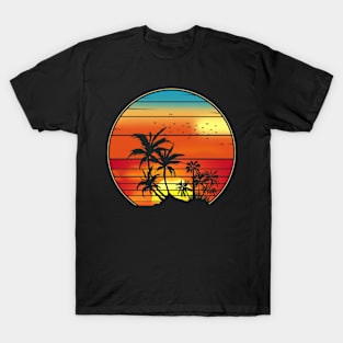 Tropical Beach Vintage Retro Style 70s 80s T-Shirt